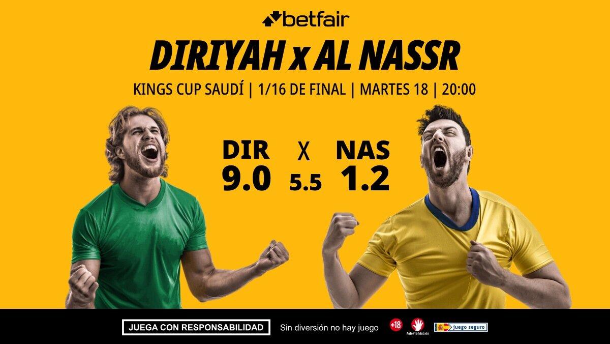 Diriyah - Al Nassr: alineaciones, horario, dónde ver, pronósticos y estadísticas